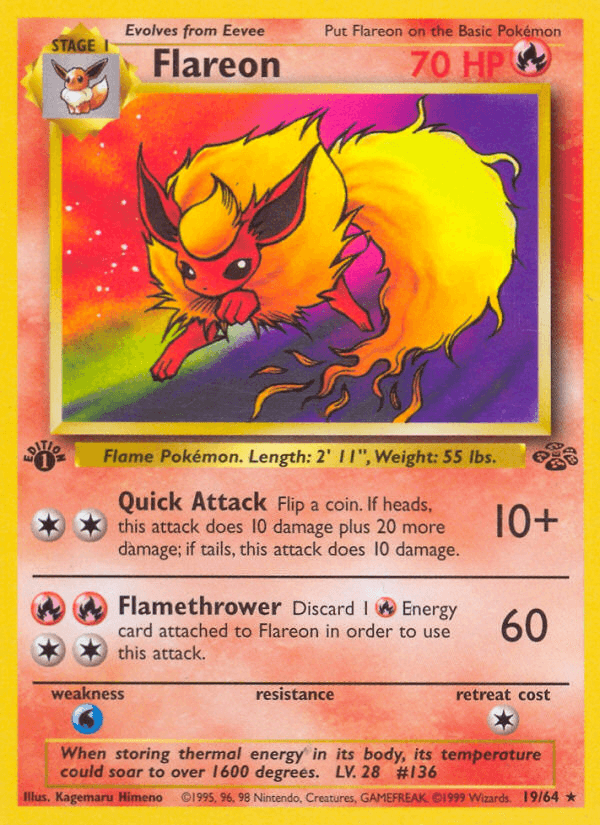 Flareon Pokémon Karte