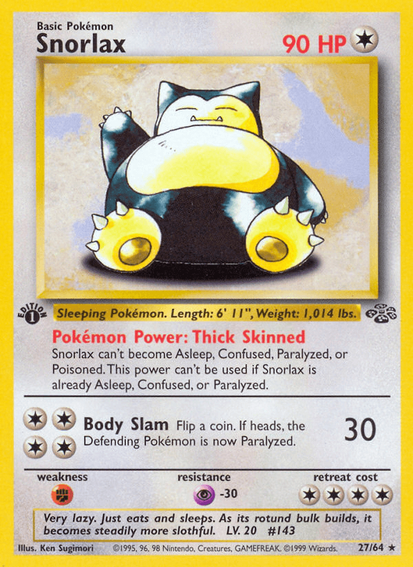 Snorlax Pokémon Karte