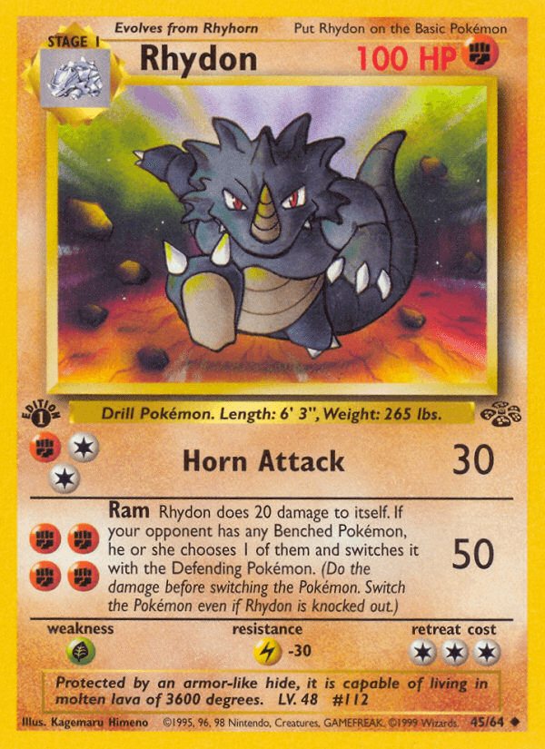 Rhydon Pokémon Karte