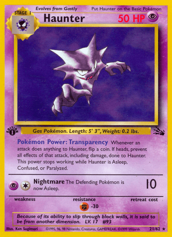 Haunter Pokémon Karte