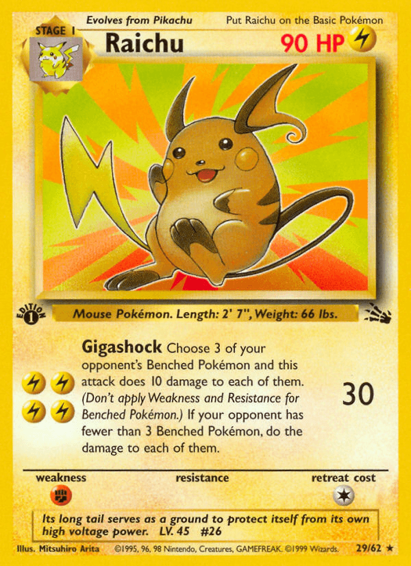 Raichu Pokémon Karte