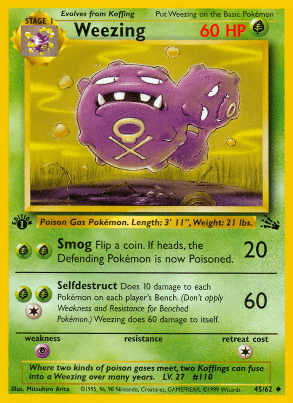 Weezing Pokémon Karte
