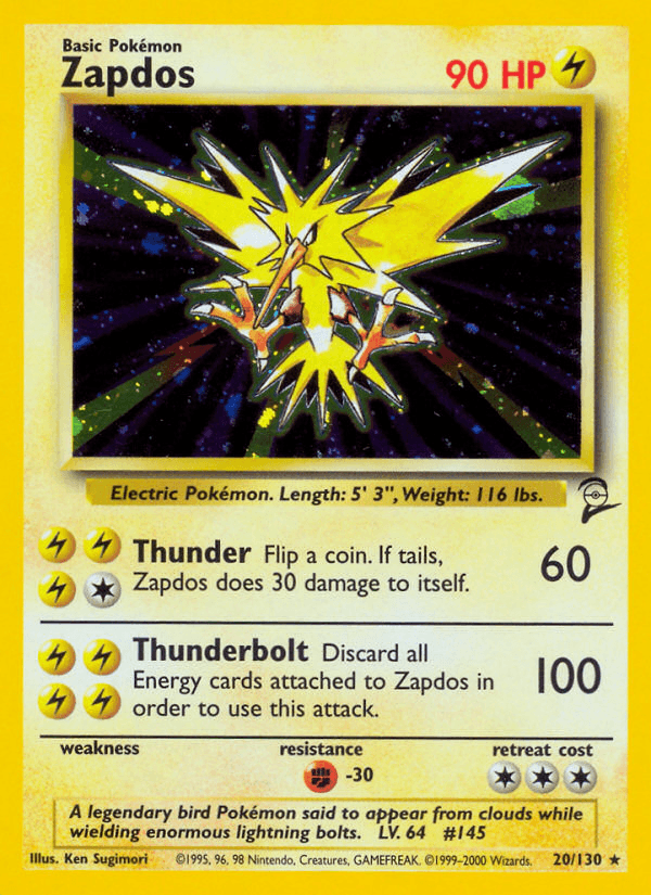 Zapdos Pokémon Karte