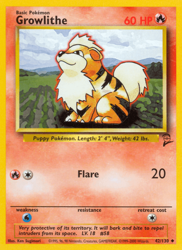 Growlithe Pokémon Karte