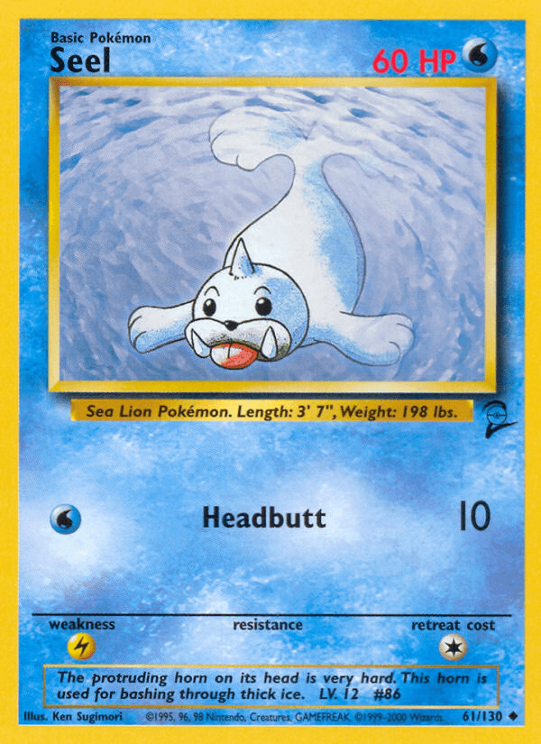 Seel Pokémon Karte