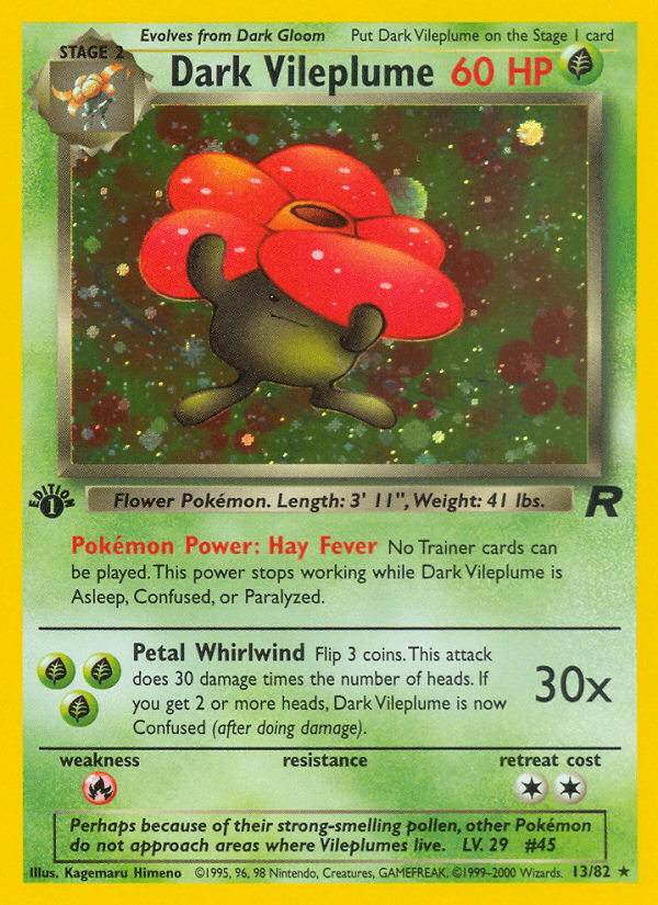 Dark Vileplume Pokémon Karte