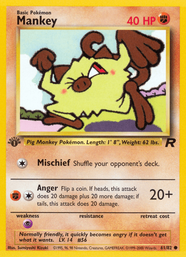 Mankey Pokémon Karte