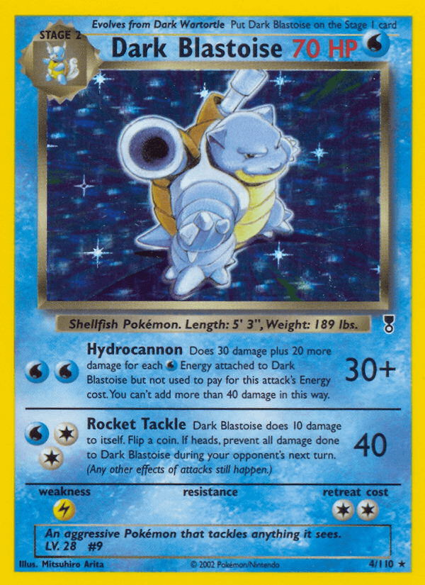 Dark Blastoise Pokémon Karte