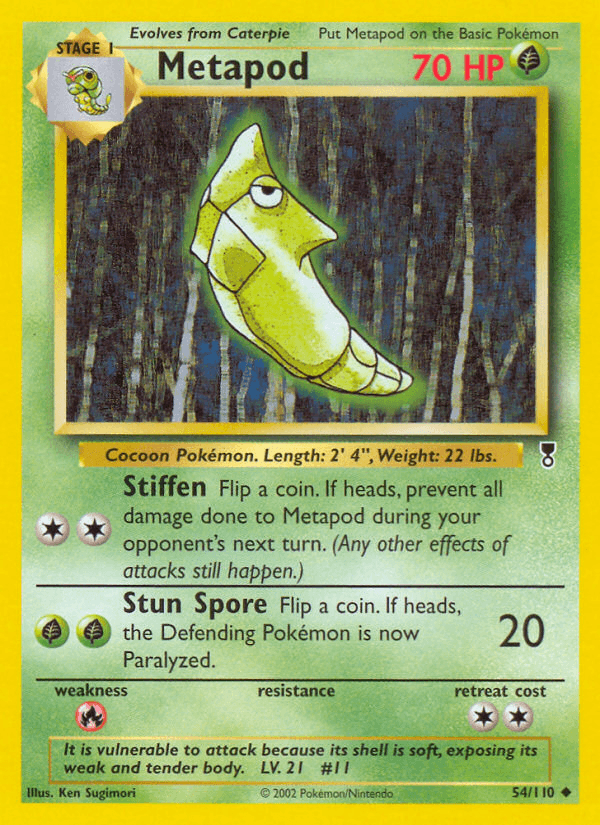 Metapod Pokémon Karte