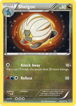 Shelgon Pokémon Karte