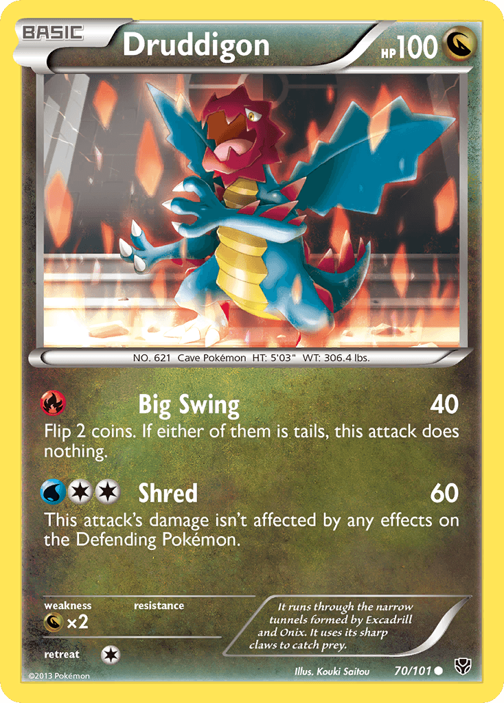 Druddigon Pokémon Karte