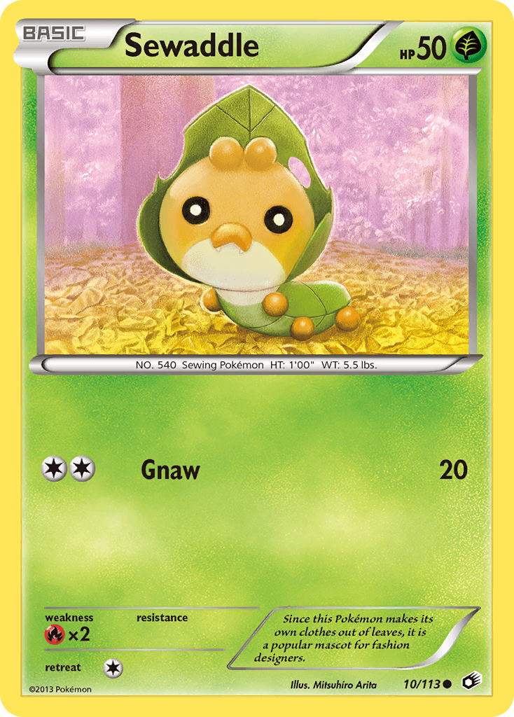 Sewaddle Pokémon Karte