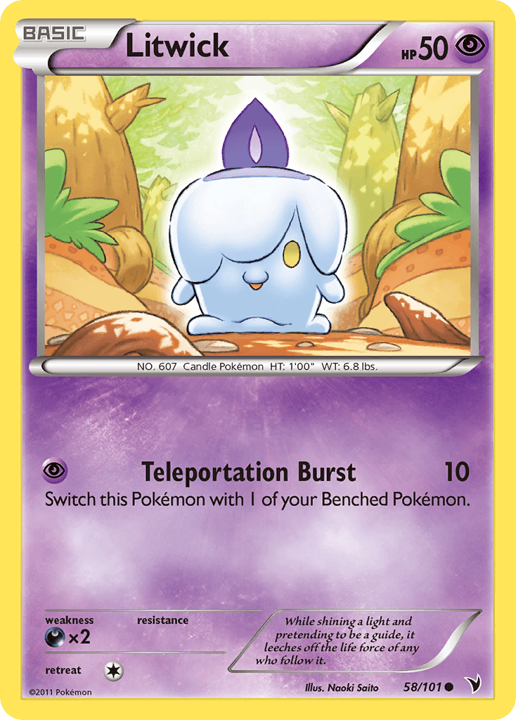 Litwick Pokémon Karte