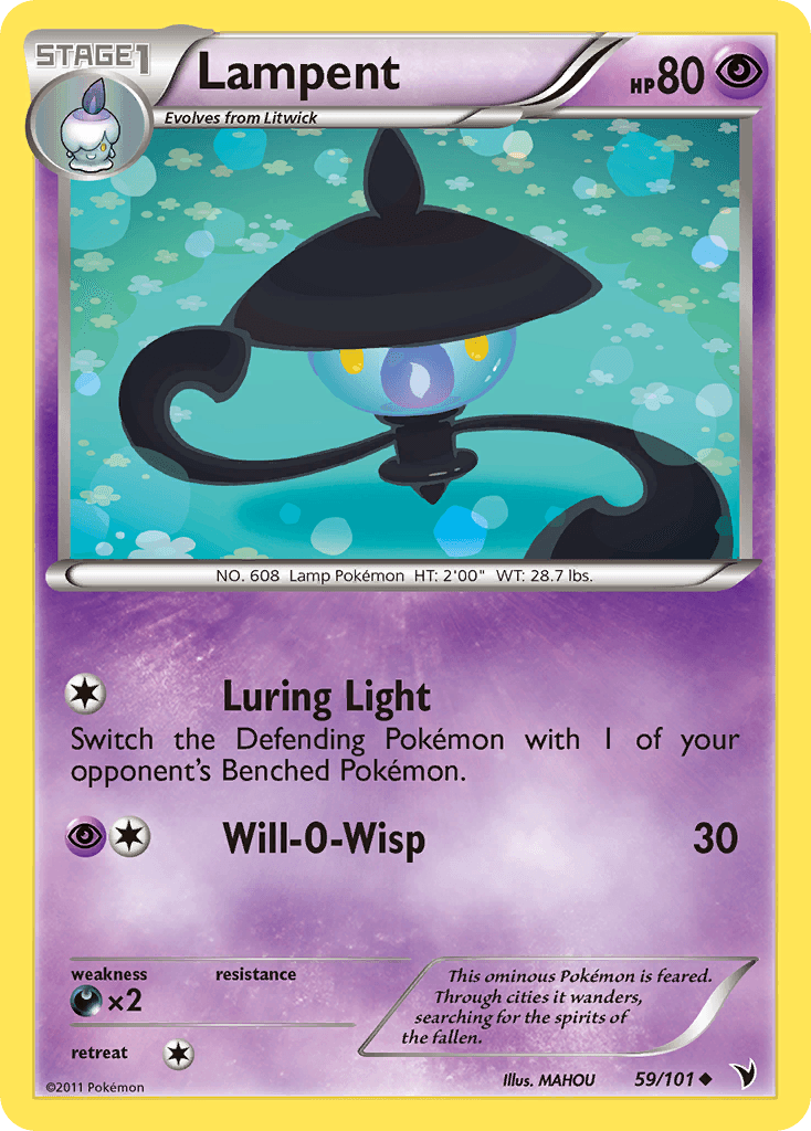 Lampent Pokémon Karte