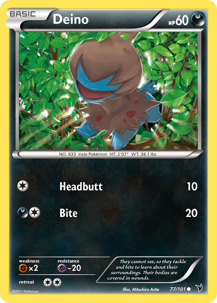 Deino Pokémon Karte