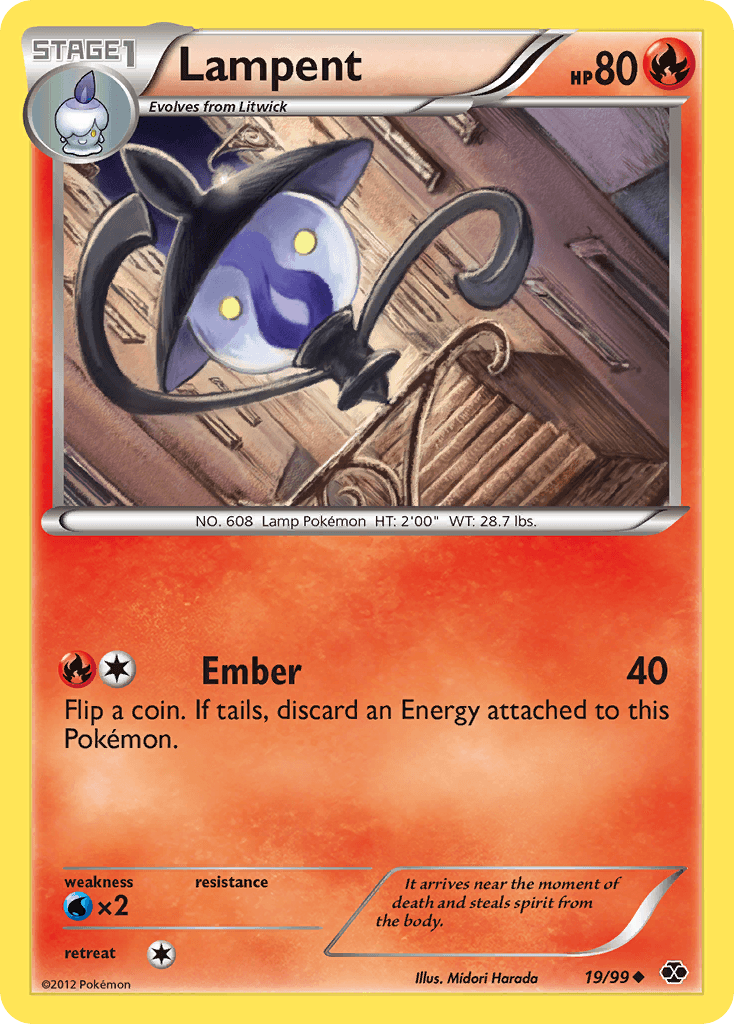 Lampent Pokémon Karte