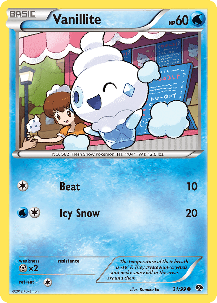 Vanillite Pokémon Karte