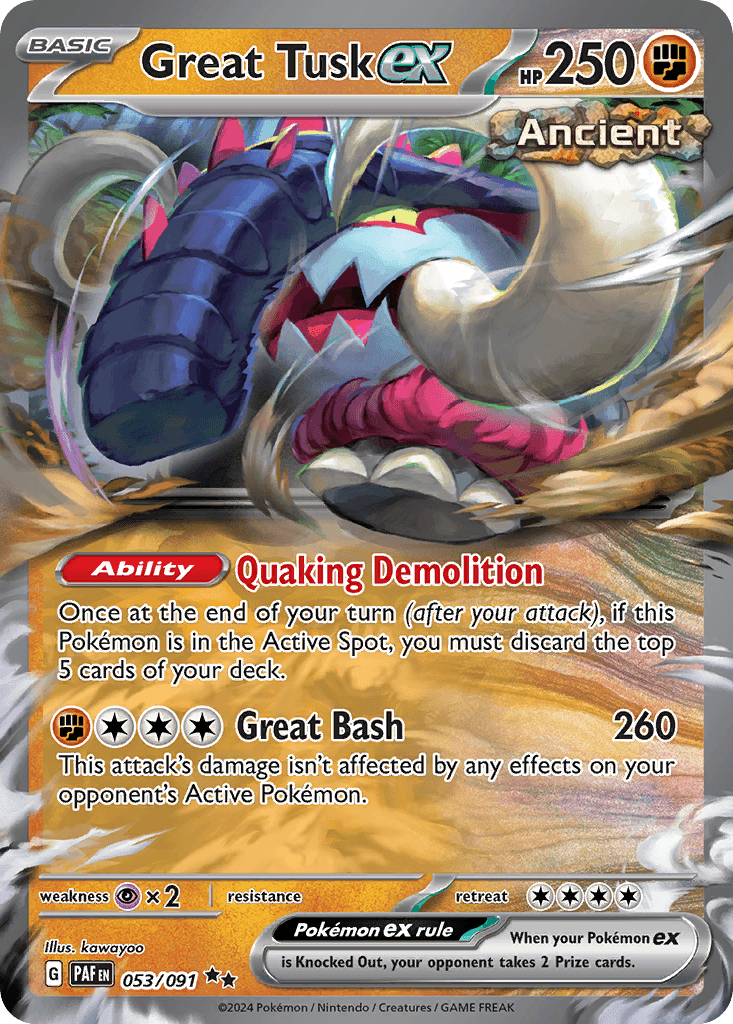 Great Tusk ex Pokémon Karte
