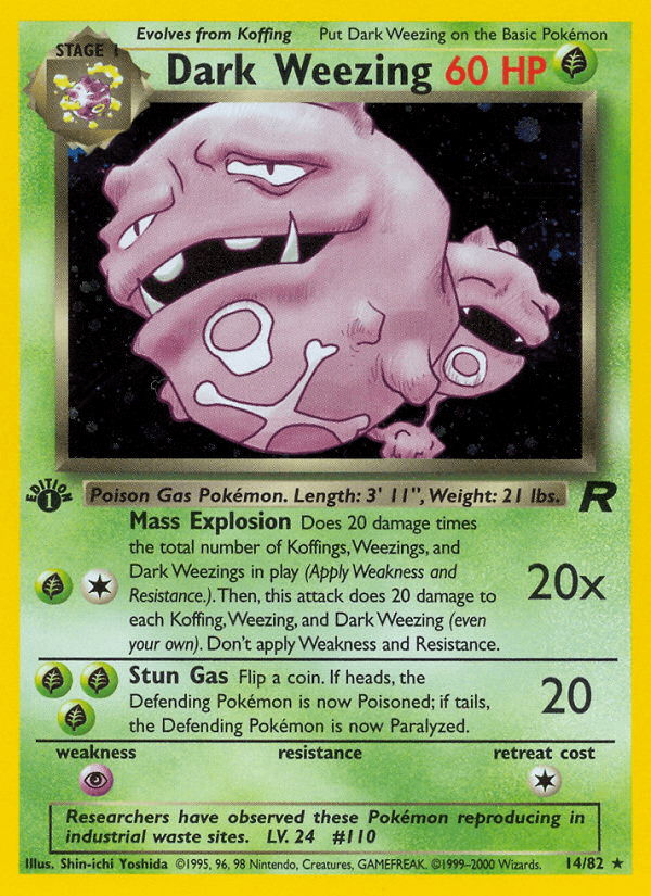 Dark Weezing Pokémon Karte