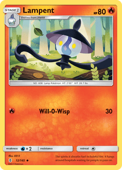 Lampent Pokémon Karte