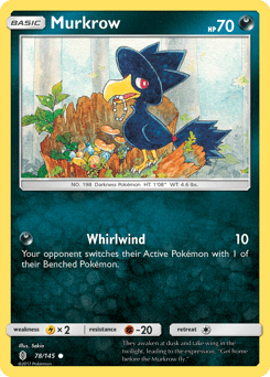 Murkrow Pokémon Karte